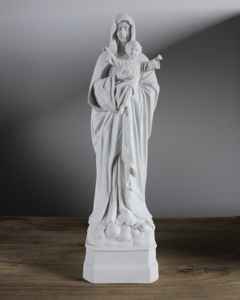 Statuetta, Maria Onbevlekt Ontvangen - 39 cm - Porcellana biscuit #1.2