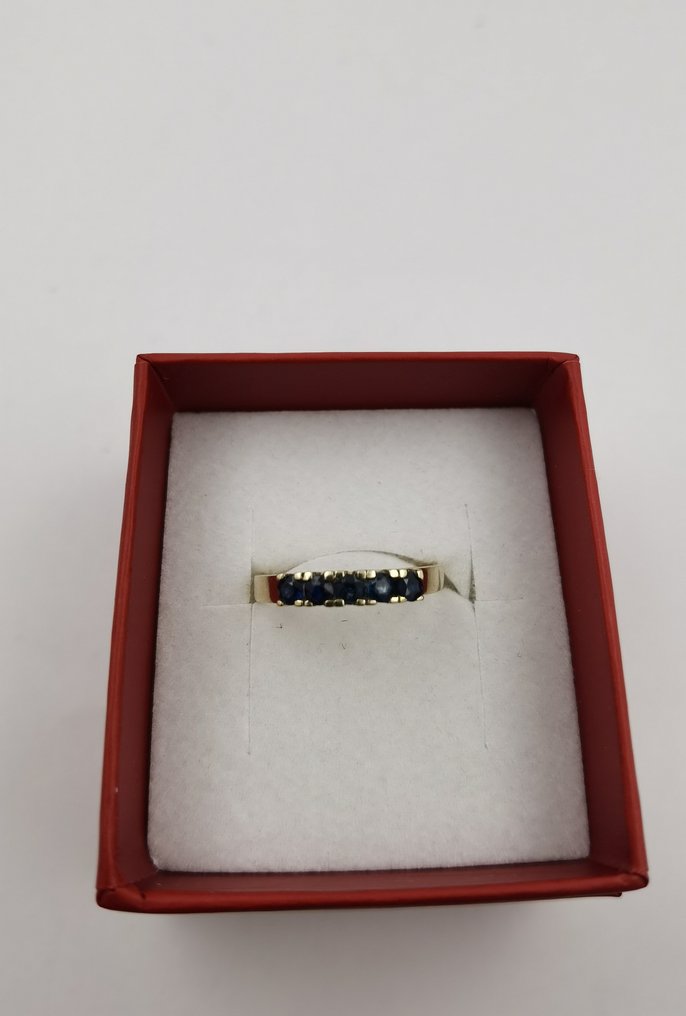 戒指 - 14 克拉 黃金 -  0.25ct. tw. 藍寶石 #1.2