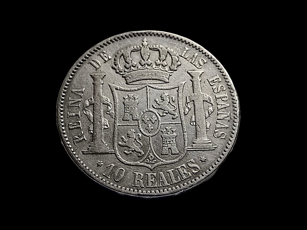 Espanja. Isabel II (1833-1868). 10 Reales 1863 Madrid #2.1