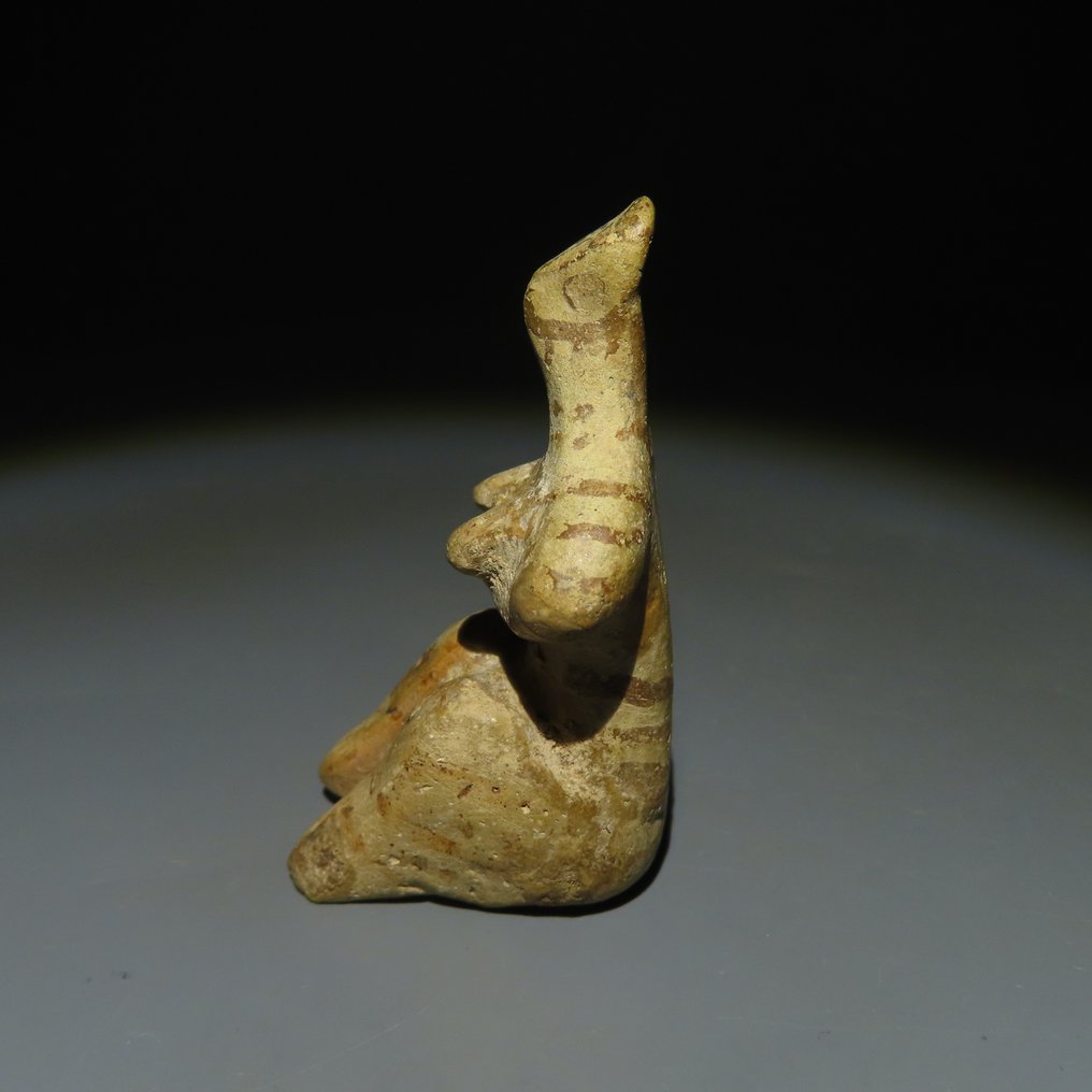 Lähi-itä, kerro Halaf Terrakotta Idoli. 3. vuosituhat eKr. 6 cm korkeus. #2.1