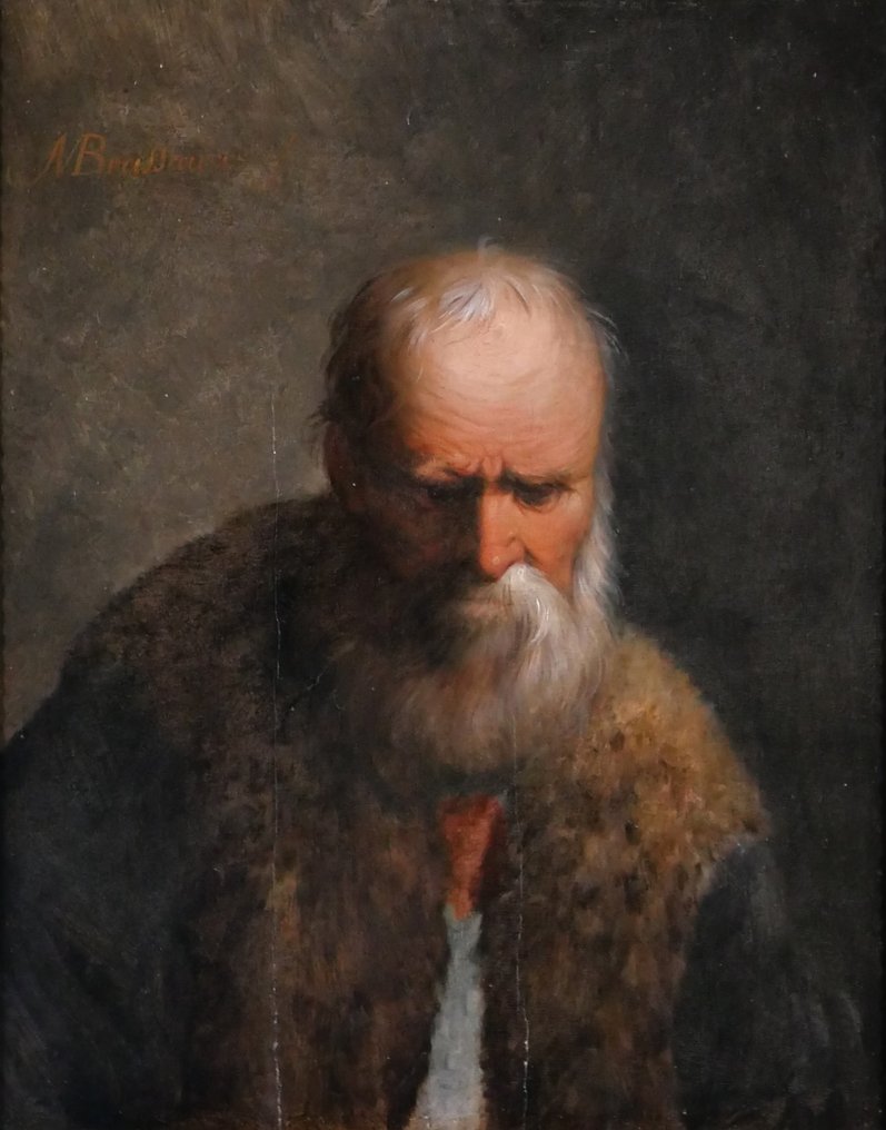 Melchior Brassauw  (1709-1757) - Portrait of a Rembranesque man #1.1
