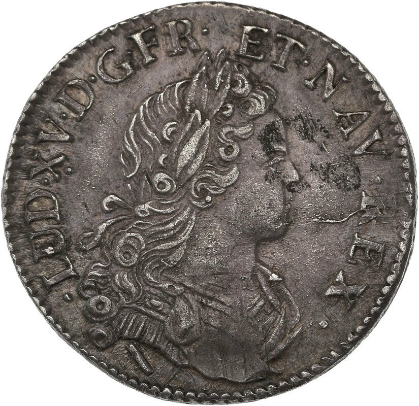 法国. 路易十五 （1715-1774）. 1/4 Écu de France-Navarre 1718-W, Lille #1.1