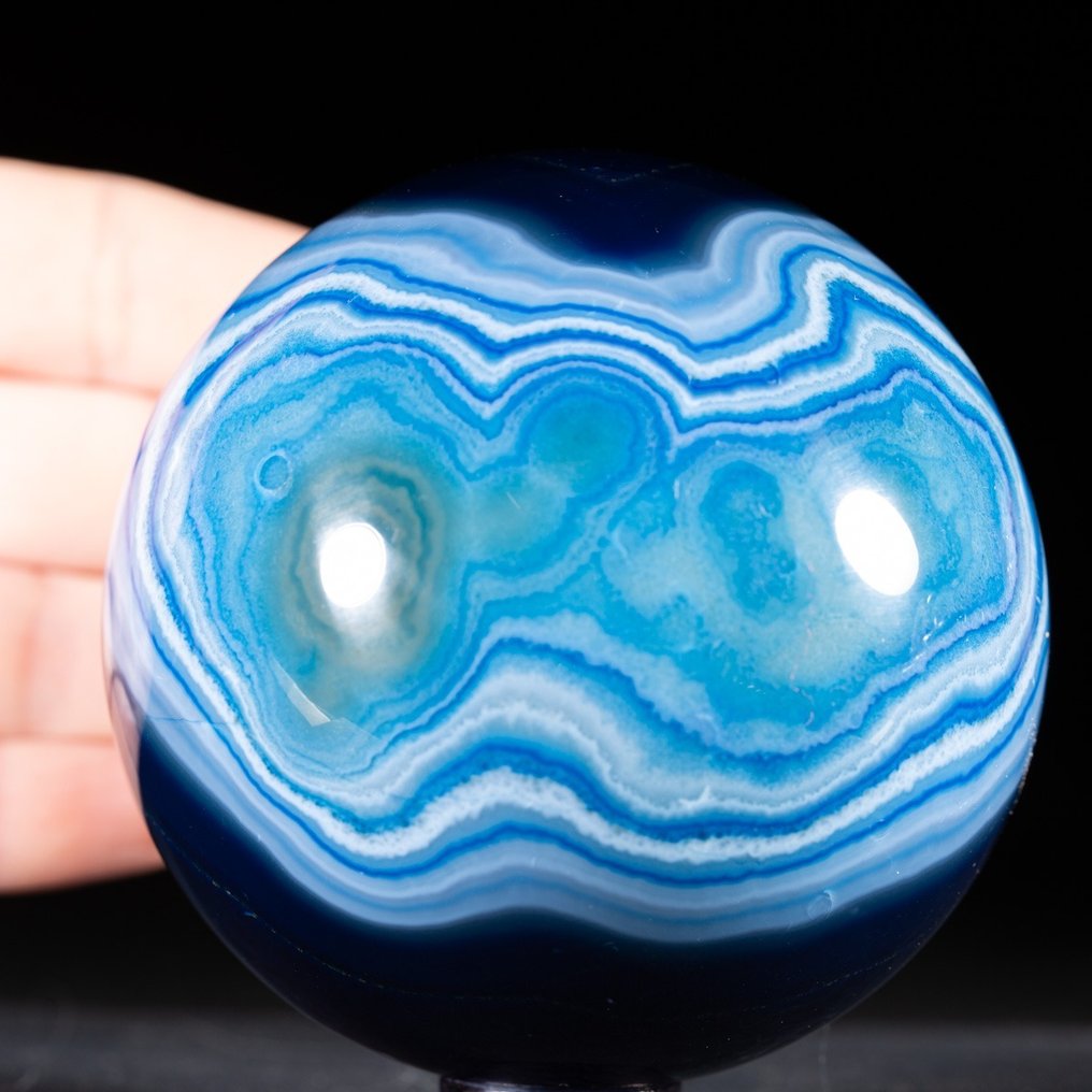 Lively Agate Sphere - Light and Harmony - Height: 80 mm - Width: 80 mm- 654 g #1.2