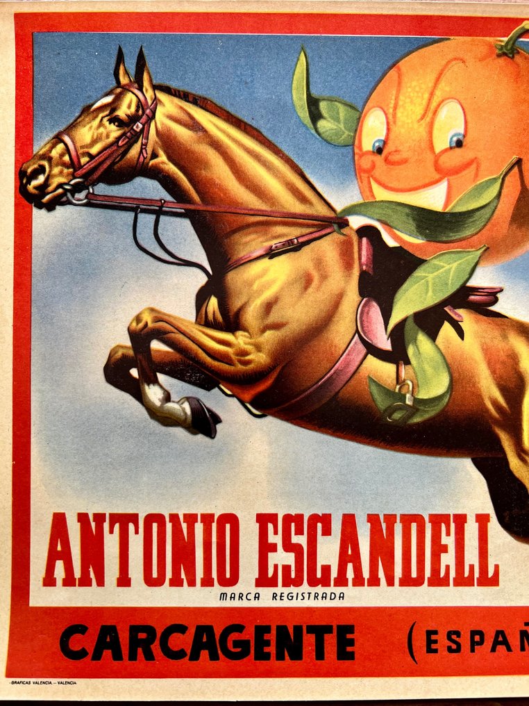 Ramón - 1960s orange litography poster - década de 1970 #2.1