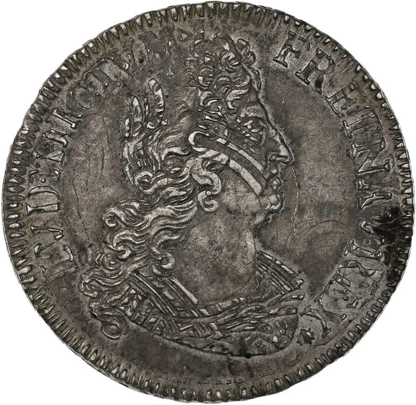 法国. 路易十四 （1643-1715）. 1/2 Écu 1702-A, Paris #1.1