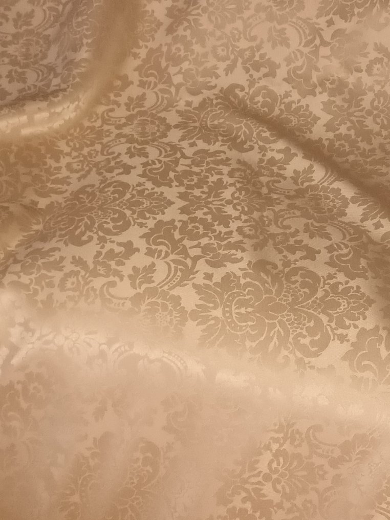 tessuto san leucio damascato colore oro-cipria, 300x280 cm - Textile  - 300 cm - 280 cm #1.2