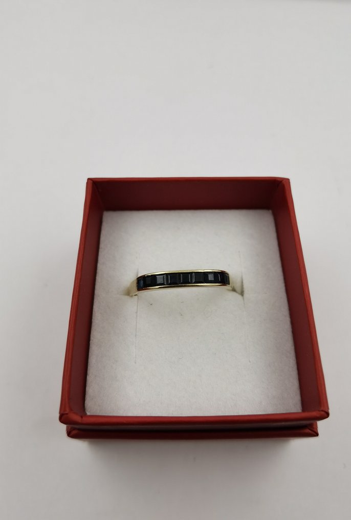Ring - 14 kt. Yellow gold -  0.18 tw. Sapphire #1.1