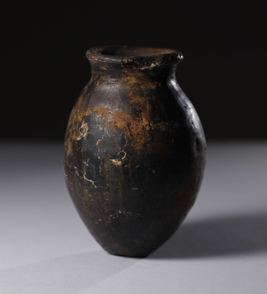 Antico Egitto Ceramica raro recipiente per birra - 16 cm #1.1