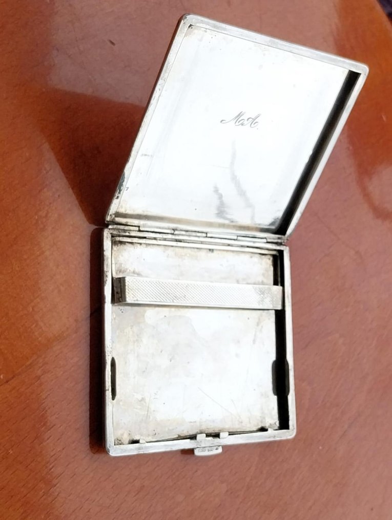 Portasigarette - Zigarettenschachtel - Zigarettenetui aus 800er Silber, hergestellt in Italien -  #3.2