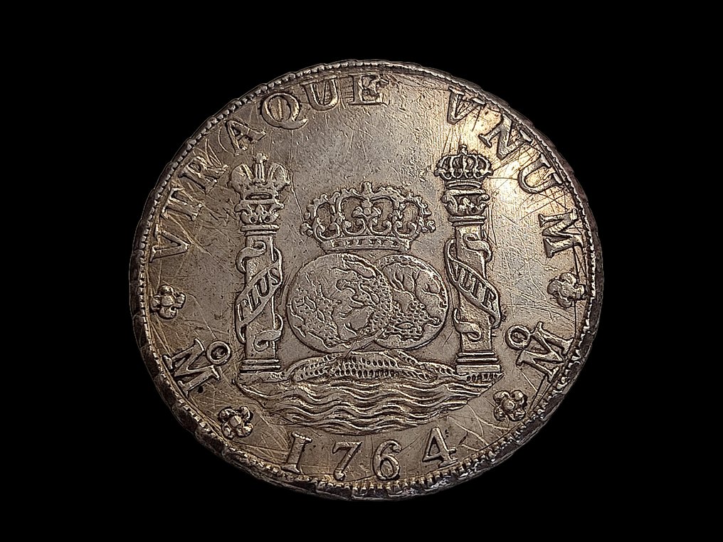 西班牙. Carlos III (1759-1788). 8 Reales México 1764, MF. #2.1