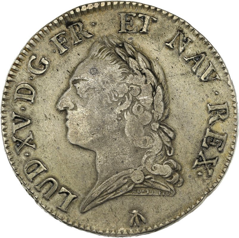 法国. 路易十五 （1715-1774）. Ecu 1771-M, Toulouse #1.1