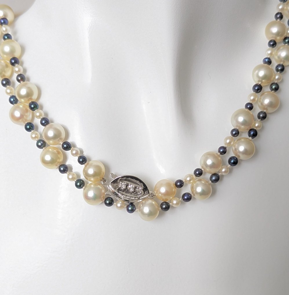 Halskette - 14 kt Weißgold Diamant  (Natürlich) - Diamant #2.1