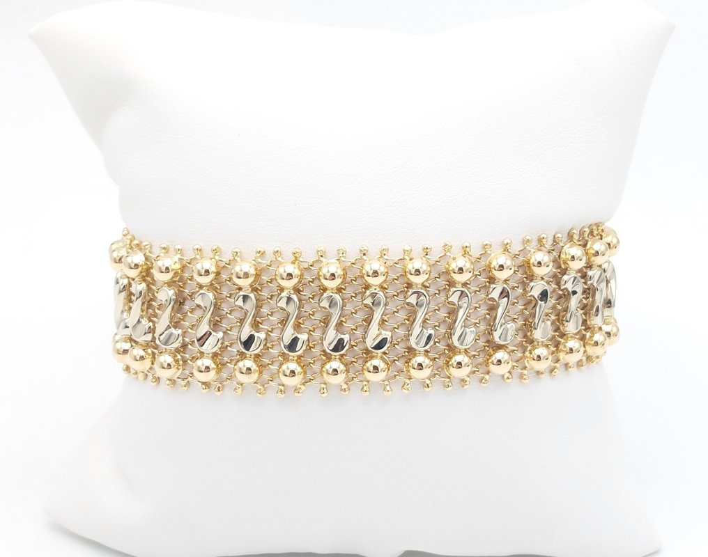 手镯 - 18K包金 玫瑰金, 白金 #1.0