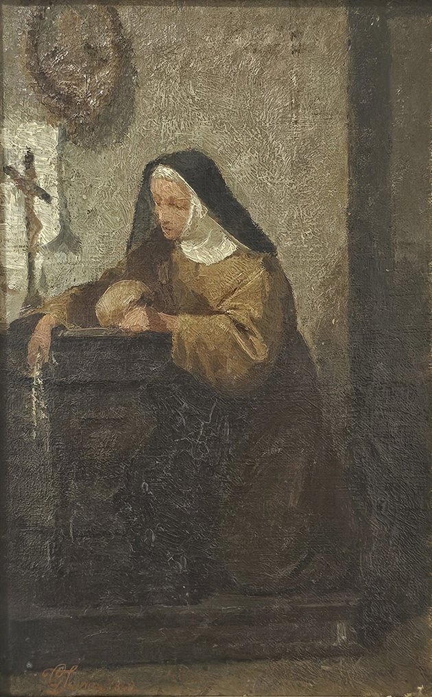 Gioacchino Toma (1836–1891) - Monaca in preghiera #1.1