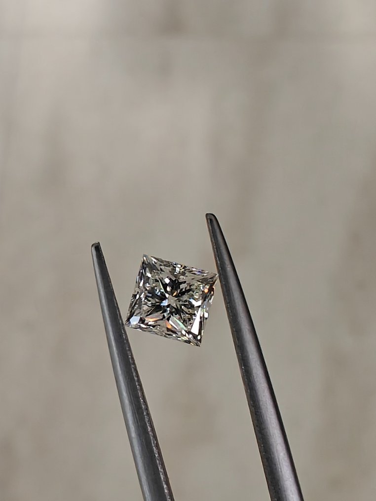 1 pcs Diamant - 1.00 ct - Prinzess - G - SI1 #1.1