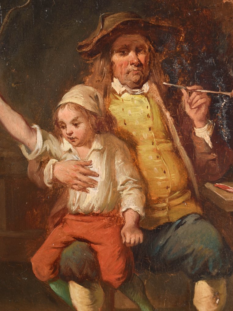 S. van Werd (XVIII) - Interior with father and daughter #2.1