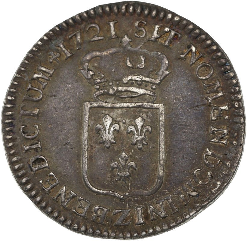 Frankrig. Ludvig 15. (1715-1774). 1/6 Ecu 1721-Z, Grenoble #1.2