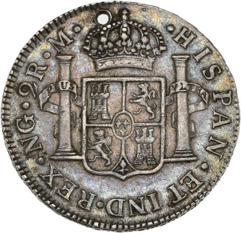 Spanje. Carlos IV (1788-1808). 2 Reales 1793 Guatemala M #1.2
