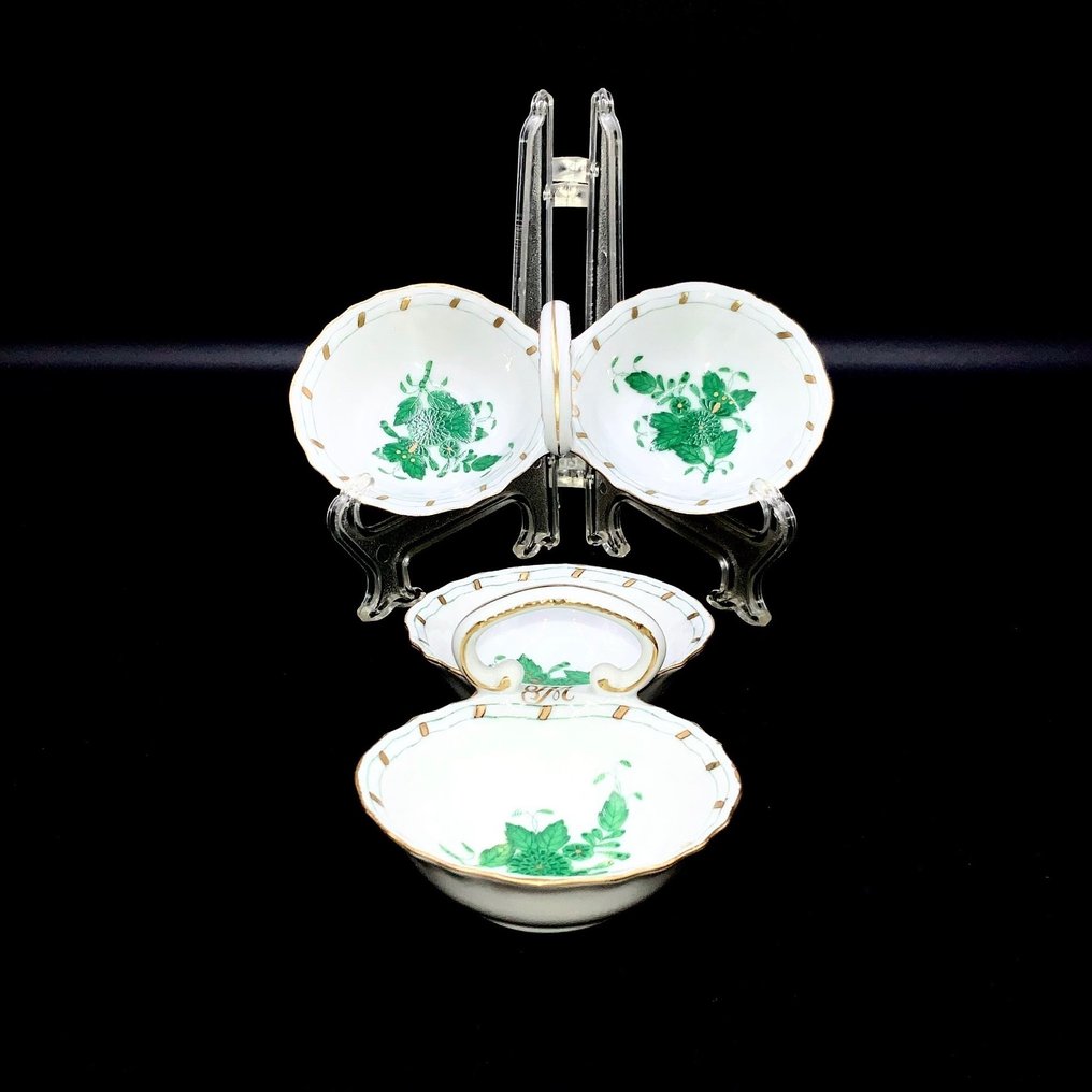Herend - Exquisite Salt&Pepper Dishes (2 pcs) - Chinese Bouquet Apponyi - 盘子 - 手绘瓷器 #1.2