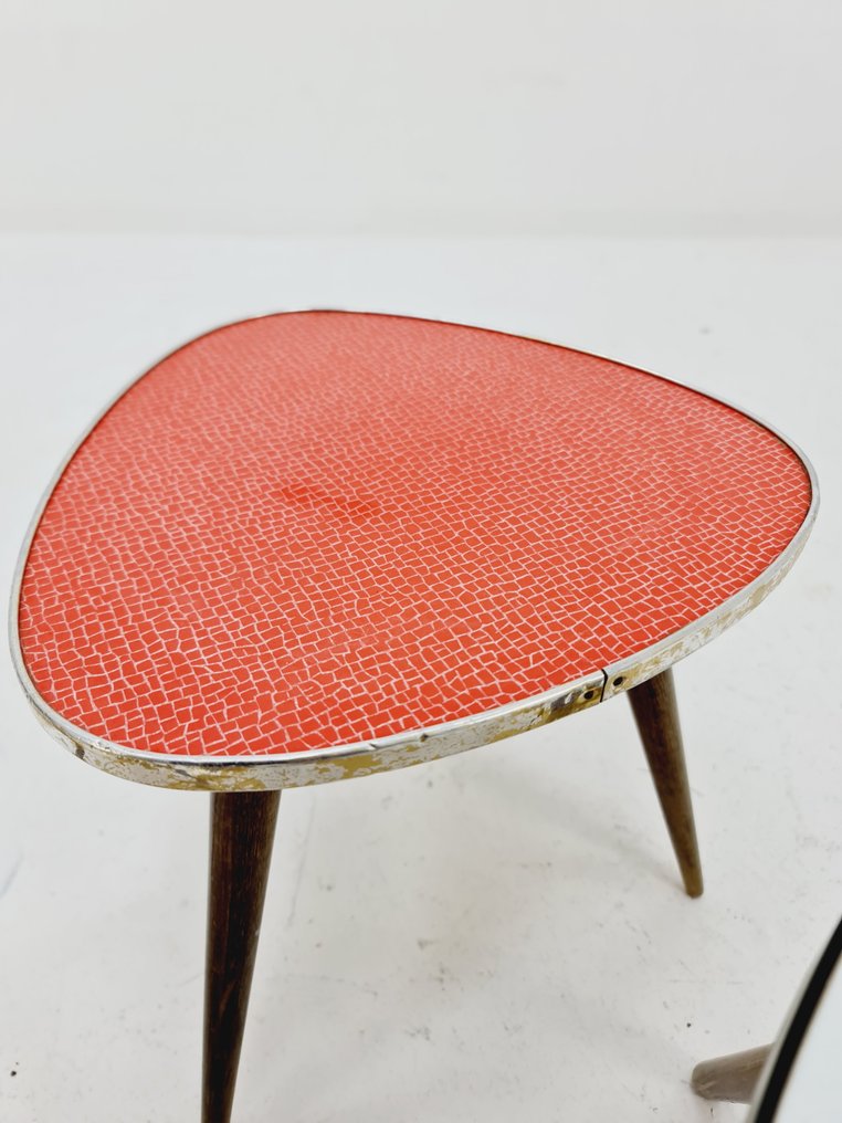 Console table Wood, Three flower tables flower stools kidney