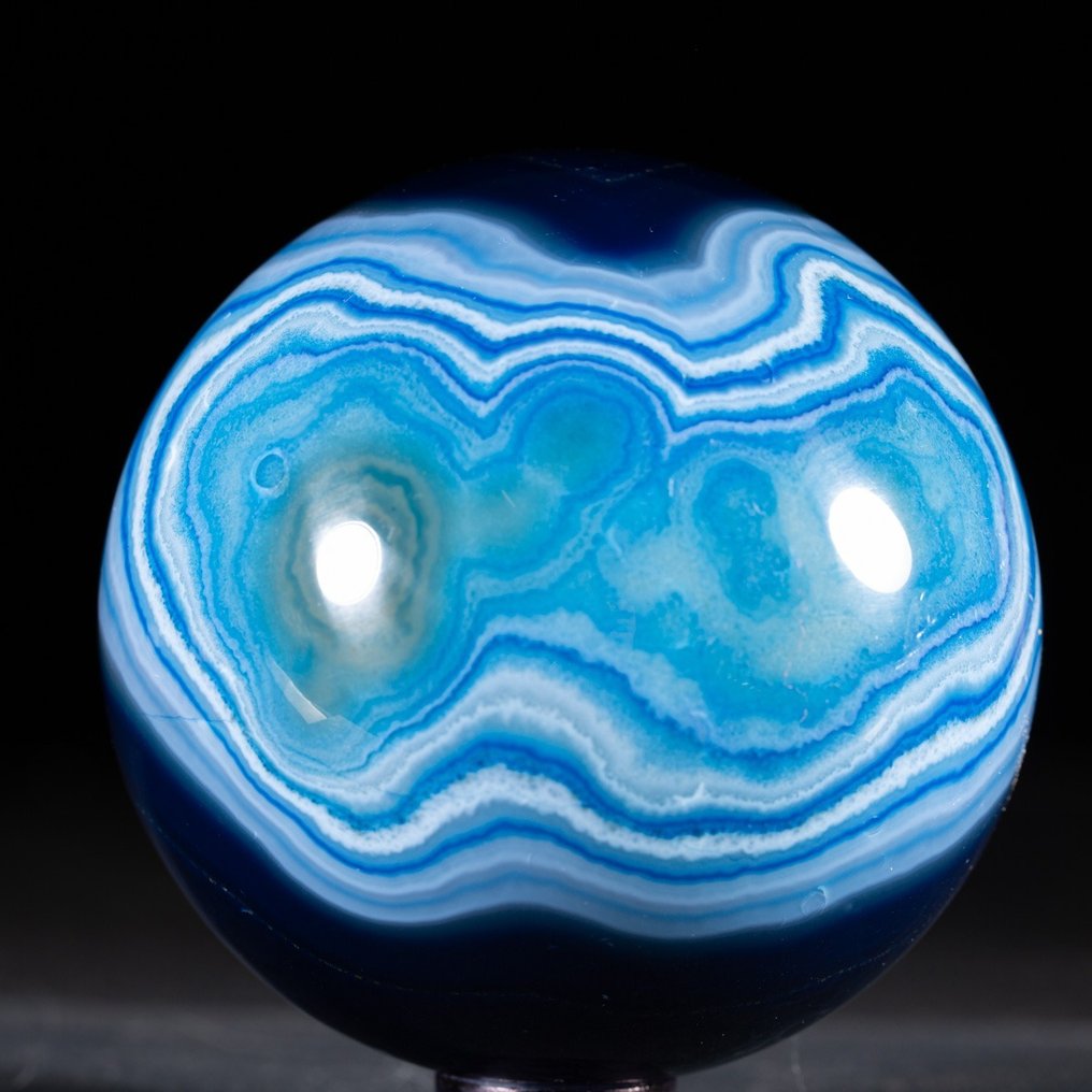 Sphère d'agate animée - Lumière et harmonie - Hauteur : 80 mm - Largeur : 80 mm- 654 g #2.1
