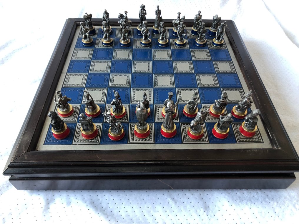 Set di scacchi - Franklin Mint La bataille de Waterloo - legno, stagno #1.0