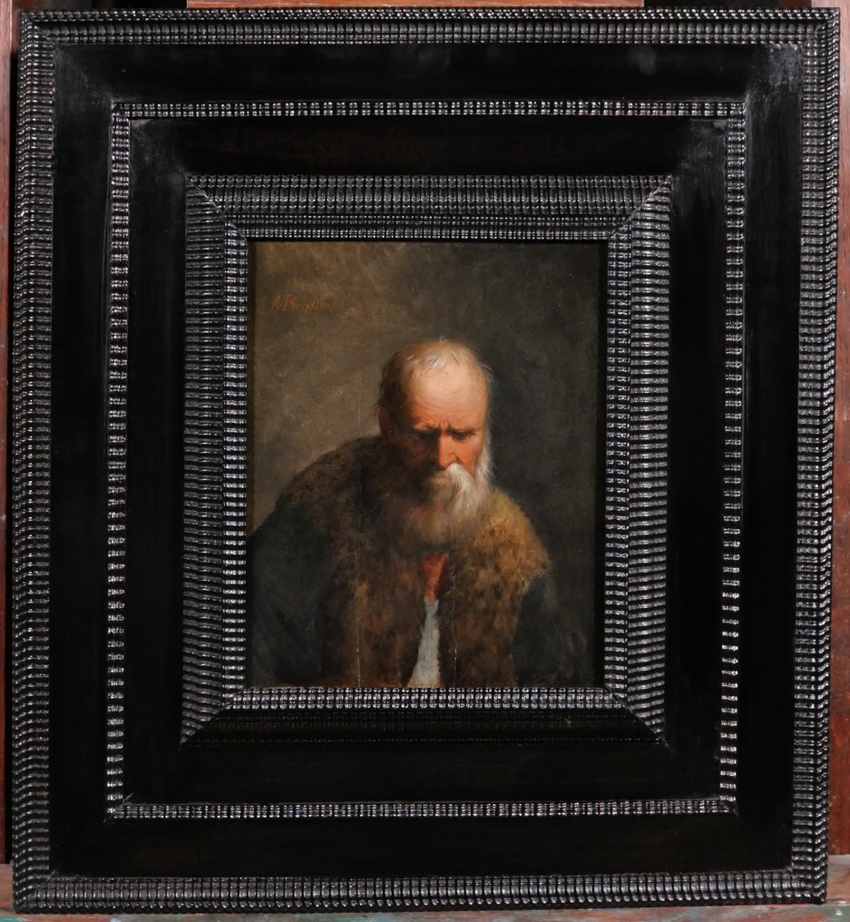 Melchior Brassauw  (1709-1757) - Portrait of a Rembranesque man #1.2