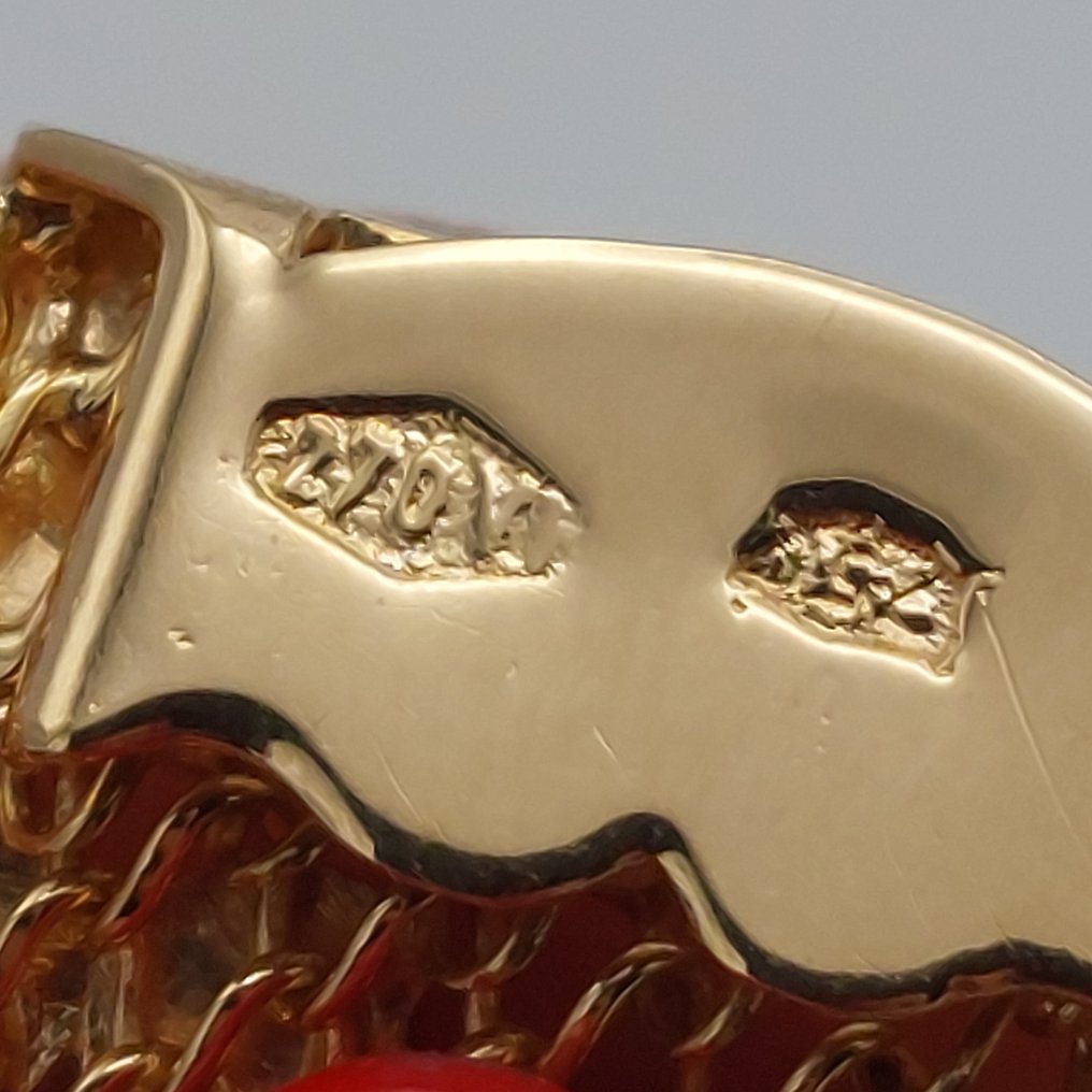 手镯 - 18K包金 玫瑰金, 白金 #3.2