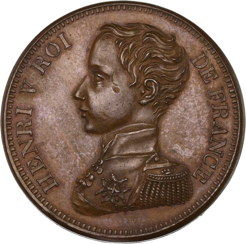 Franciaország. Henri V (prétendant). 5 Francs (module) 2 Août 1830 #1.1