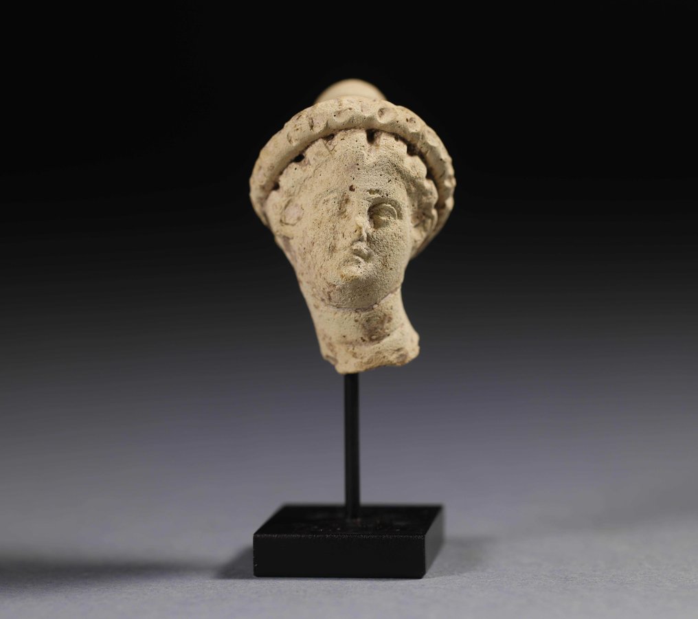 古希臘，邁錫尼 Terracotta 女頭女頭 - 4.5 cm #2.1
