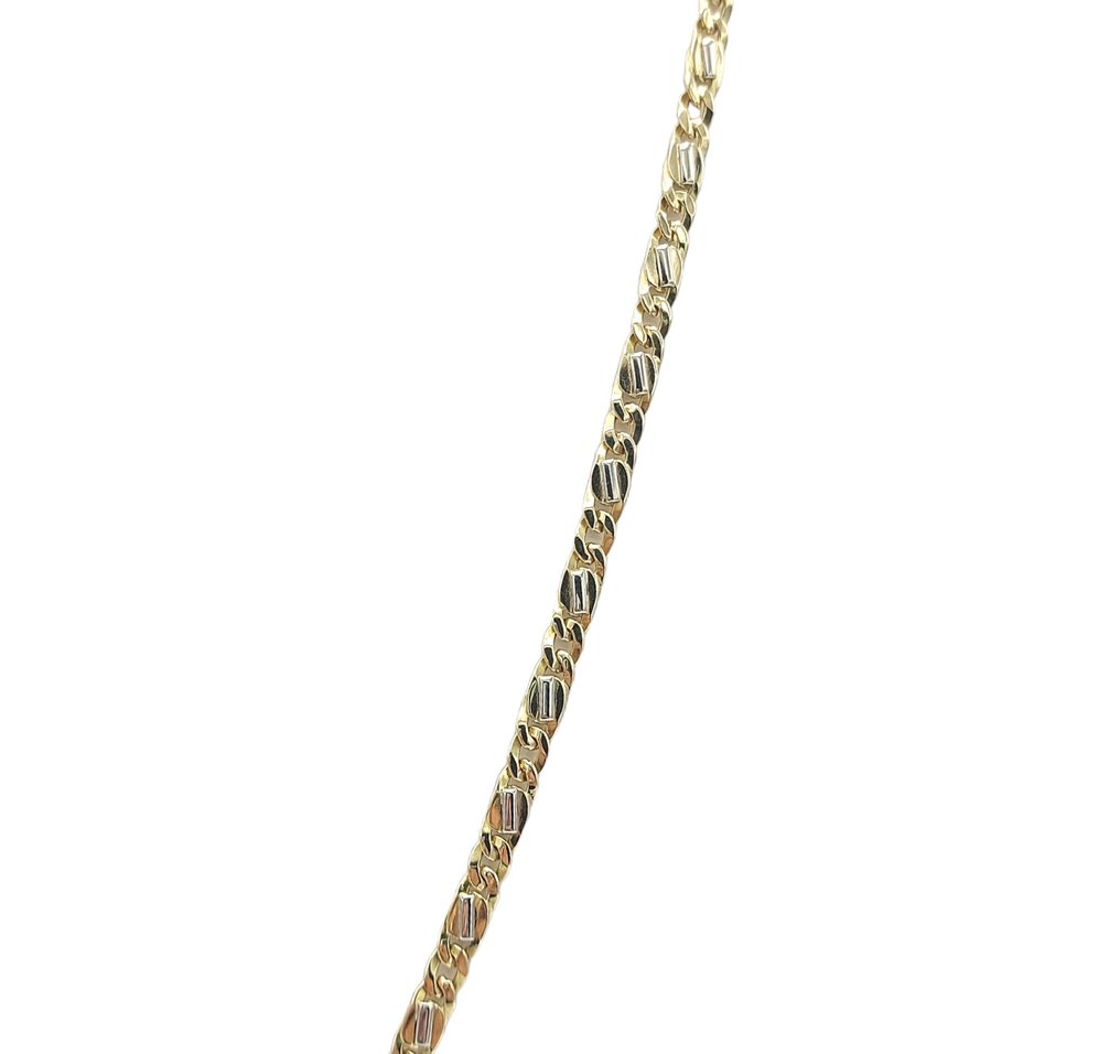 Halskette - 18 kt Gelbgold, Weißgold Diamant  #1.2