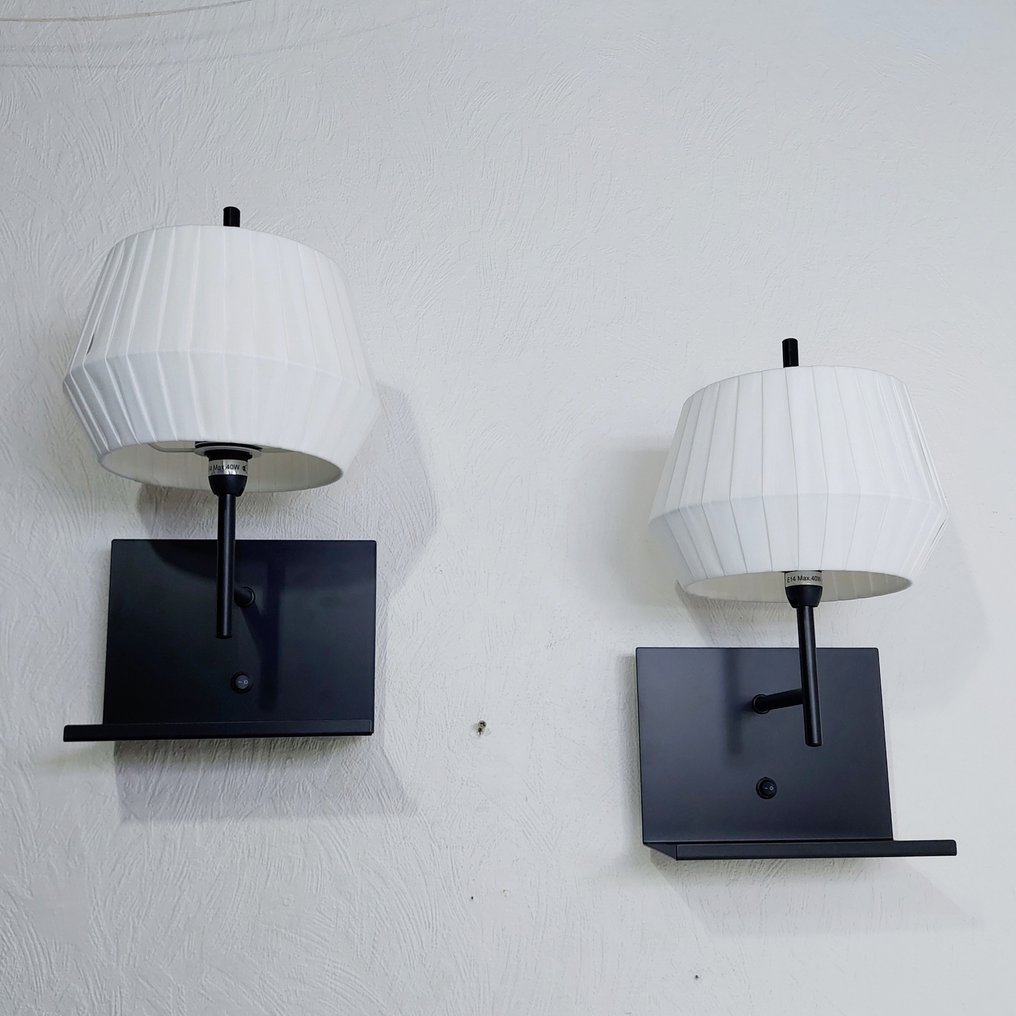 Nordlux - Says Who - 壁燈 (2) - Dicte - 黑白 - 金屬, 棉 - 2件 - 带USB #3.2