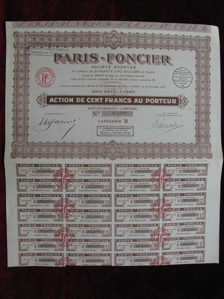 Bonds or shares collection - Old shares and bonds from 1896 to 1982 #2.2