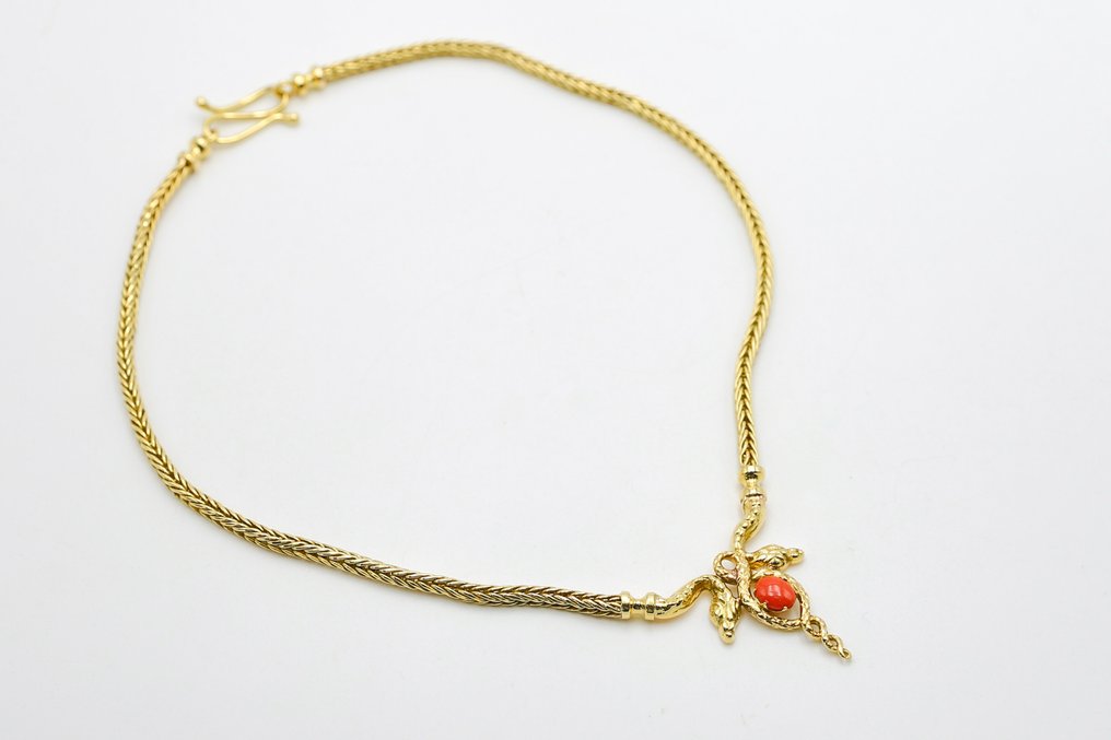 Collier - 18 carats Or jaune Corail #1.3
