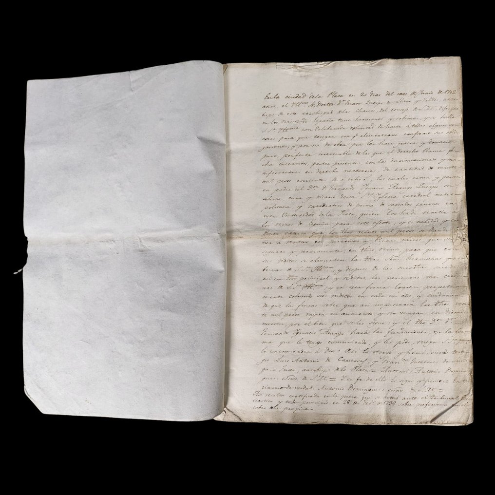 Document - Don Juan Queipo de Llano y Valdés (Arzobispo de las Charcas) - Protocolo completo de donaciones en la Ciudad de la Plata. Sucre (Argentina). Siglo XVIII - 1702 #1.1
