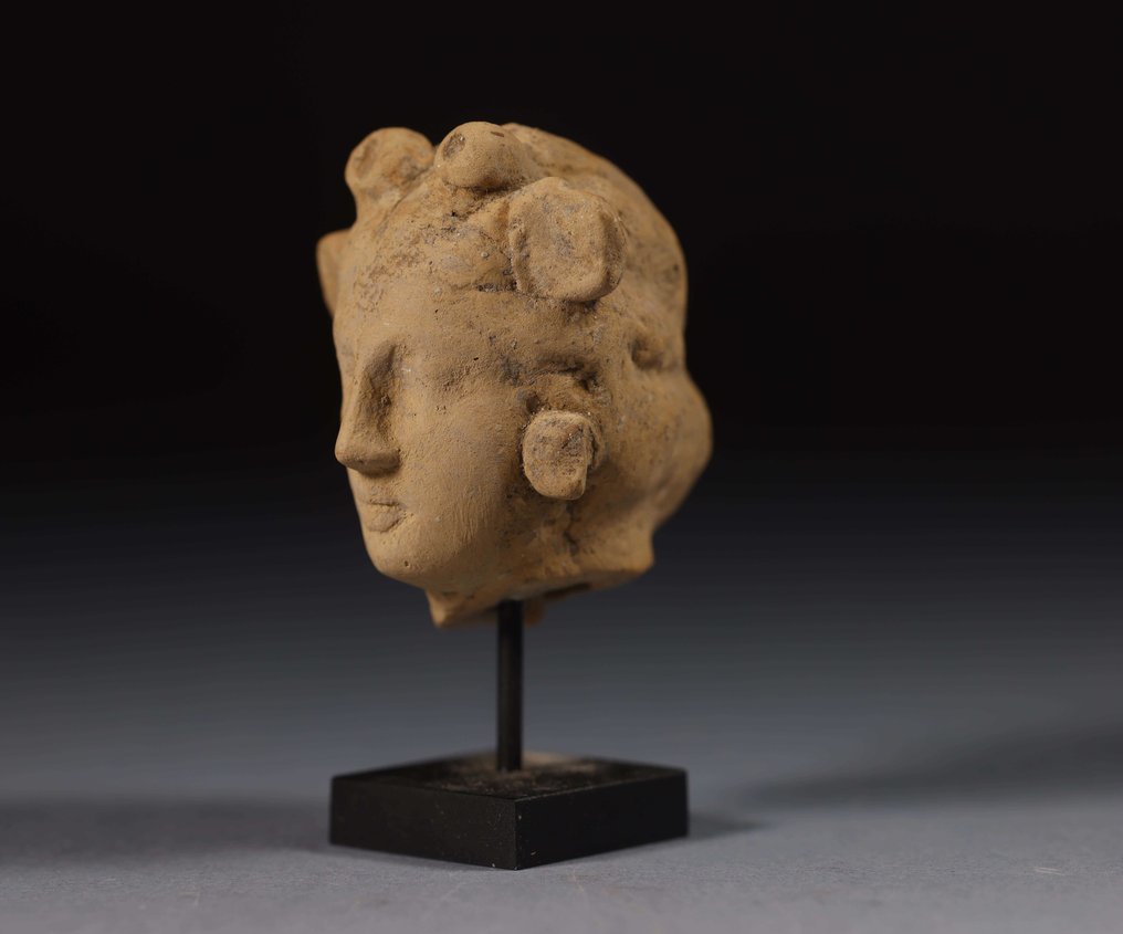 Muinainen Kreikka Terrakotta naisen pää - 6 cm #2.2