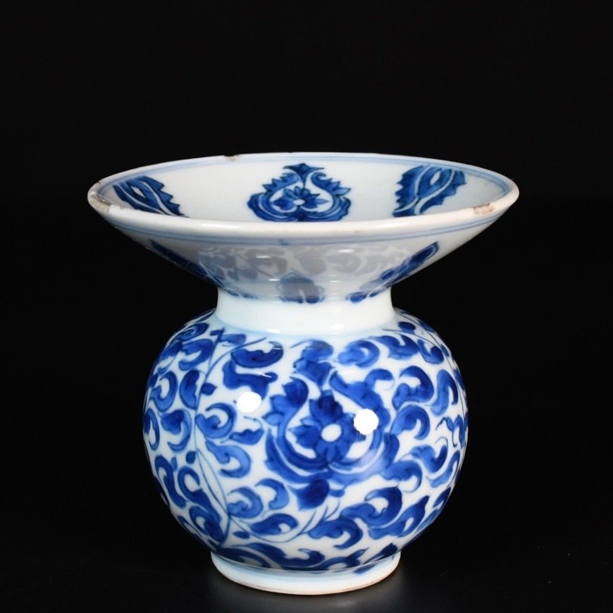 Spucknapf - Spucknapf aus Porzellan oder Zhadou mit blau-weißem Dekor - Porzellan #1.1