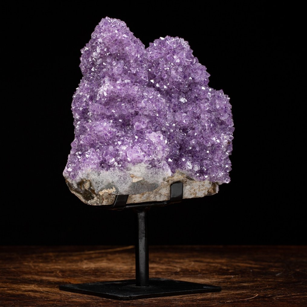 高品質紫水晶 Druzy - 深紫色 - 非凡水晶 - 高度: 176 mm - 闊度: 129 mm- 1774 g #2.1
