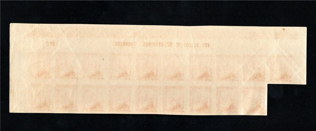 西班牙 1933/1935 - 给自己加糖。 19 张无锯齿邮票，单张角。包括带脚和不带脚的邮票 #2.1