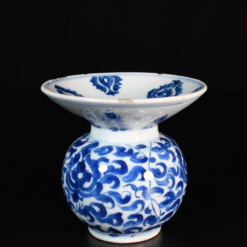 Spucknapf - Spucknapf aus Porzellan oder Zhadou mit blau-weißem Dekor - Porzellan #1.2