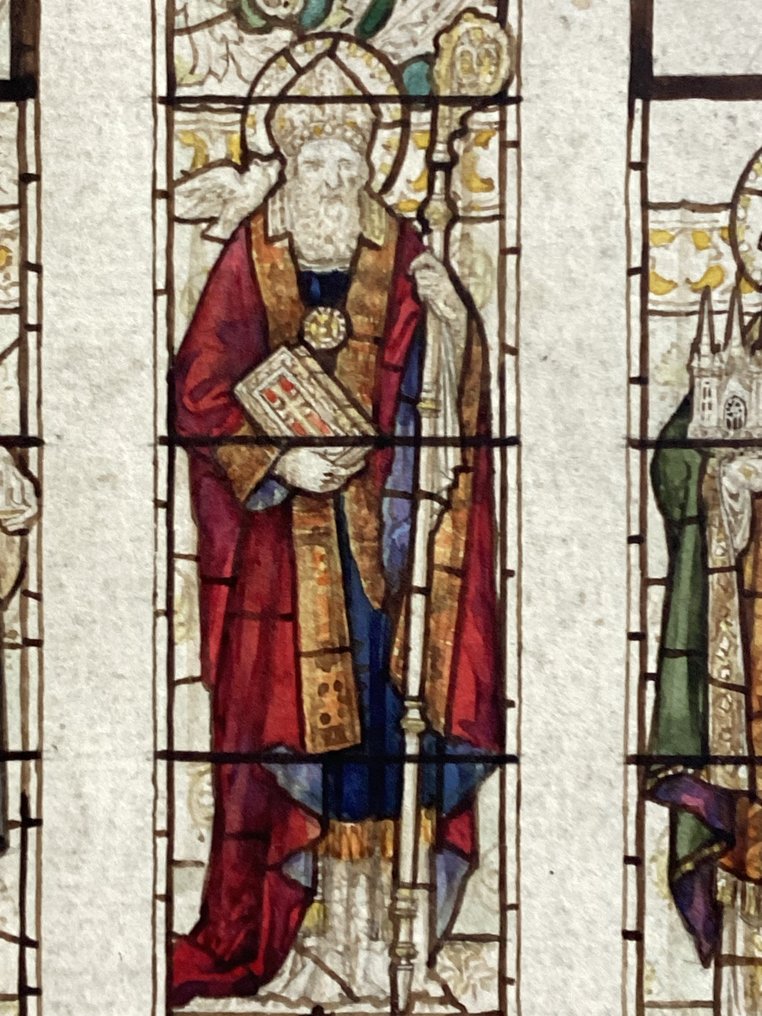 James Powell & Sons - Stained Glass design for All Saints Church, Speke, England. #2.1