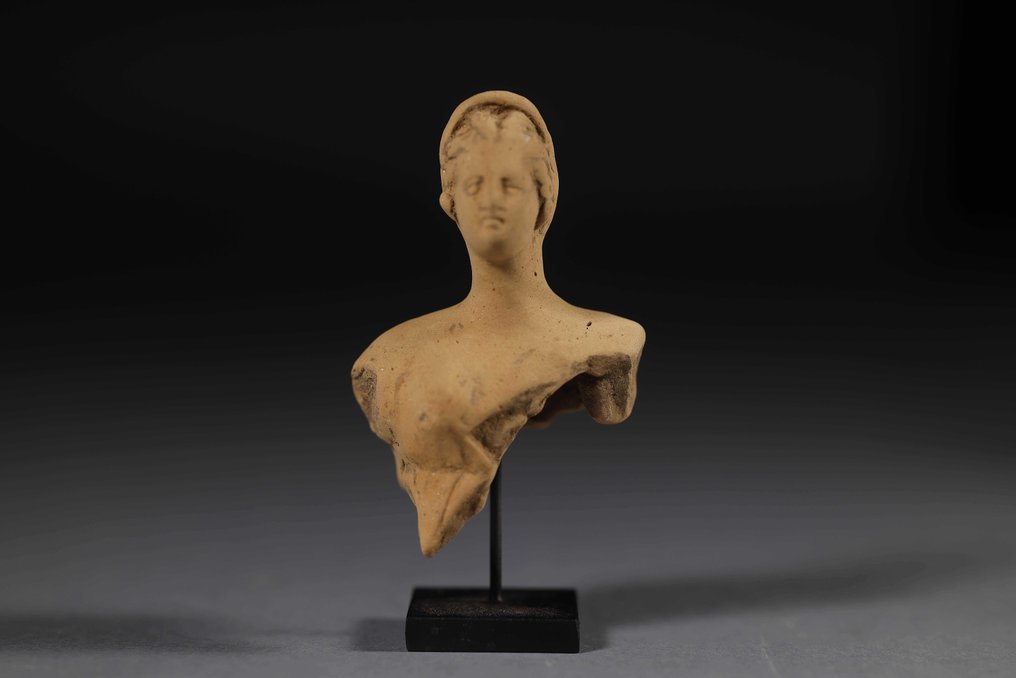 Oldtidens Hellas, mykensk Terrakotta Kvinnelig byste - 8 cm #2.1