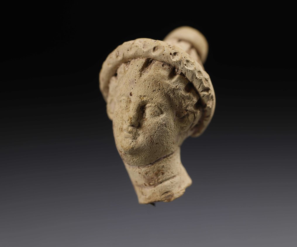 古希臘，邁錫尼 Terracotta 女頭女頭 - 4.5 cm #3.2