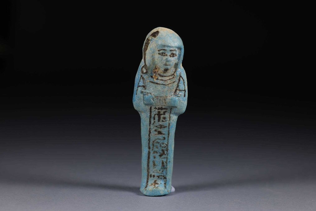 Ókori egyiptomi Lily vezír Ushabtyja - 14.5 cm #1.1