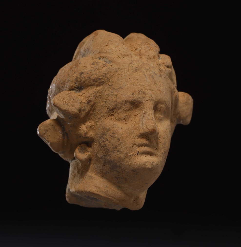 Αρχαία Ελληνική Terracotta γυναικείο κεφάλι - 4.5 cm #1.2