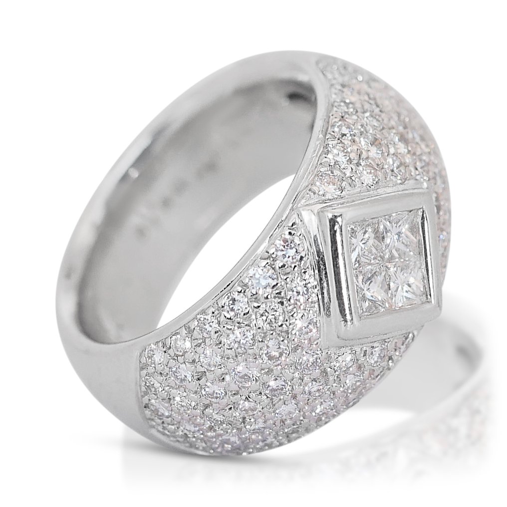 Ring - 18 kt Weißgold -  3.15ct. tw. Diamant  (Natürlich) - Diamant #2.1