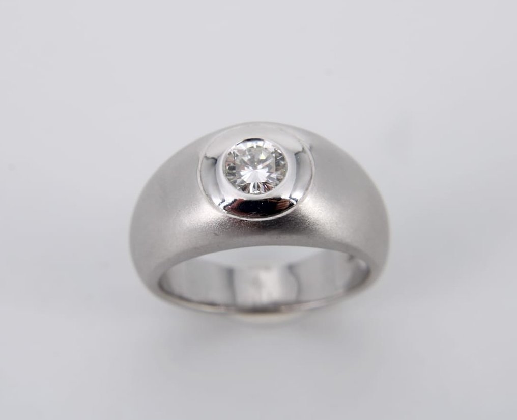 Ring - 18 kraat Hvidguld Diamant  (Natur) #3.1
