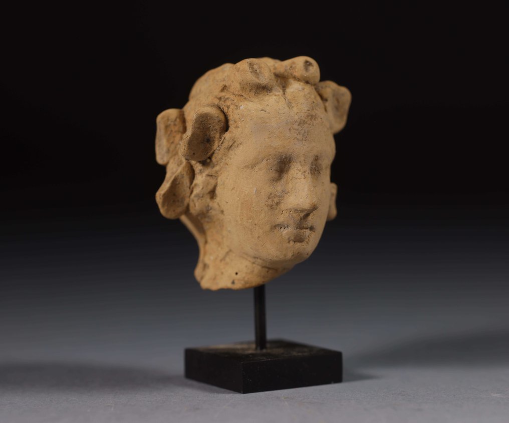 Grecia Antică TeracotÄƒ cap de femeie - 6 cm #3.1