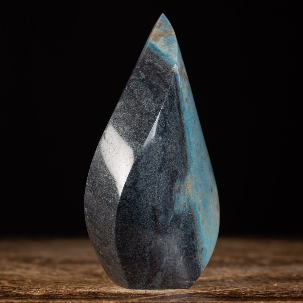 Trolleite - 冥想石英 - 天青石 - 鐵鋅石 - 火焰雕刻：四者的和諧 - 高度: 138 mm - 闊度: 75 mm- 691 g #1.2