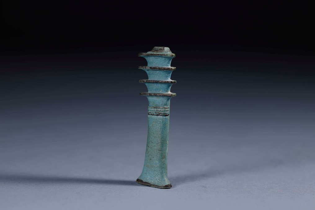 Antigo Egito, Pré-dinástico Amuleto Djet Pilar - 8.2 cm #2.2